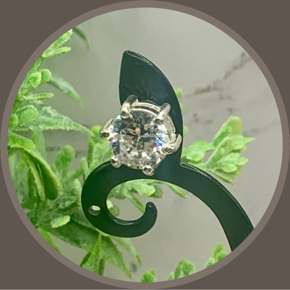 ✨ Clear Crystal Round Silver Tone  Large Stud Earrings • Fashion Jewelry • 4/21 - Picture 5 of 10